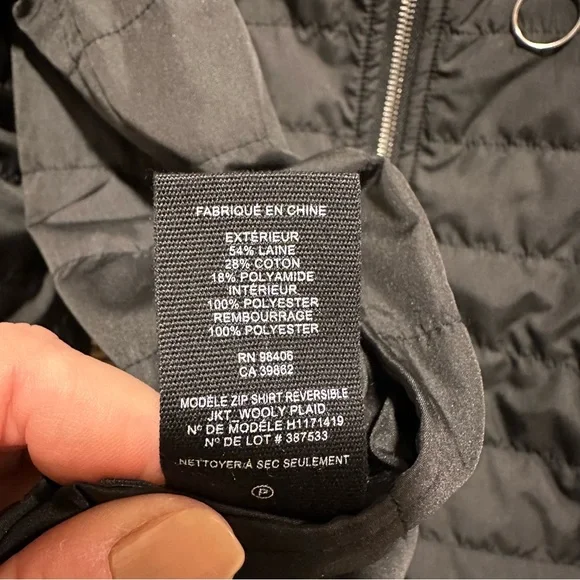 Theory Reversible Zip Shirt Jacket M